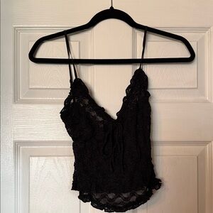 Black Lace Camisole Top